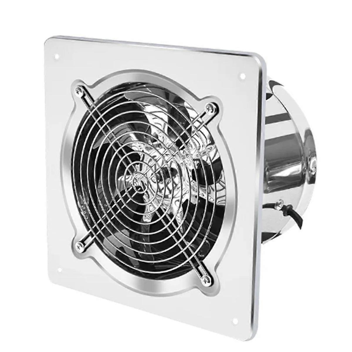 6-Zoll-Booster-Ventilator-Dunstabzugshaube Abluftventilator Lüftungsrohrventilator für Badezimmer WC Küche Wandfenster Edelstahl-Ventilator