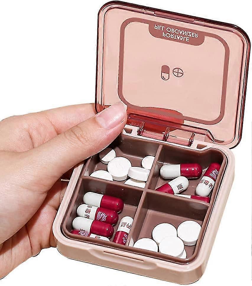 S Pill Box, Portable Travel Pill Case With 4 Comments, S Pill Case For Purse Or Pocket
