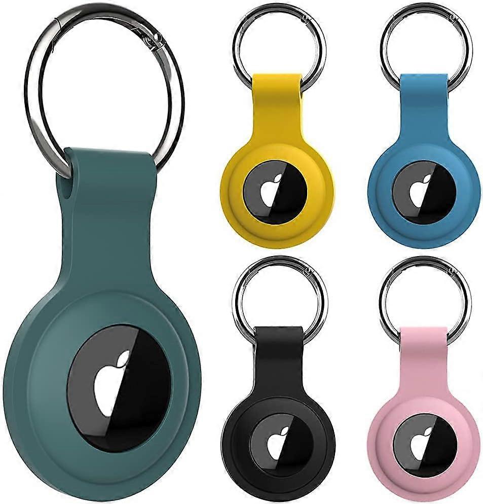 5 Piece Cases for Apple AirTag 2021, Airtag Keychain - Anti-Drop and Anti-Scratch for Pets Wallets and Luggage, Compatible with New Air tag Locator Tr