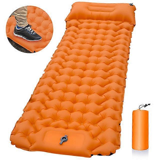 Outdoor Sleeping Pad Camping Inflatable Mattress Outdoor Mat Cushion Pillow Folding Bed Ultralight Air Cushion Hiking Trekking