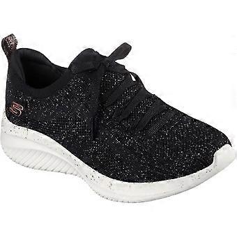 Skechers Ultra Flex 3.0 - Let's Dance Textile Women's Black/Rose Gold Trainers