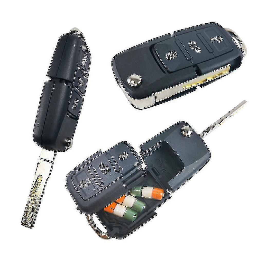 Alg Key Diversion Safe Hidden Secret Compartment Stash Box Discreet Decoy Car Fob With Cut Carve Key To Hide And Store Money Pills