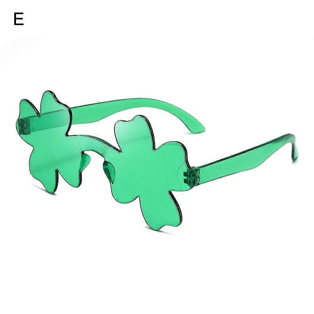 Sun Glasses St. Patrick's Day Green Four Leaf Clover Glasses Leprechaun Costume Glasses Irish Shamrock Sunglasses