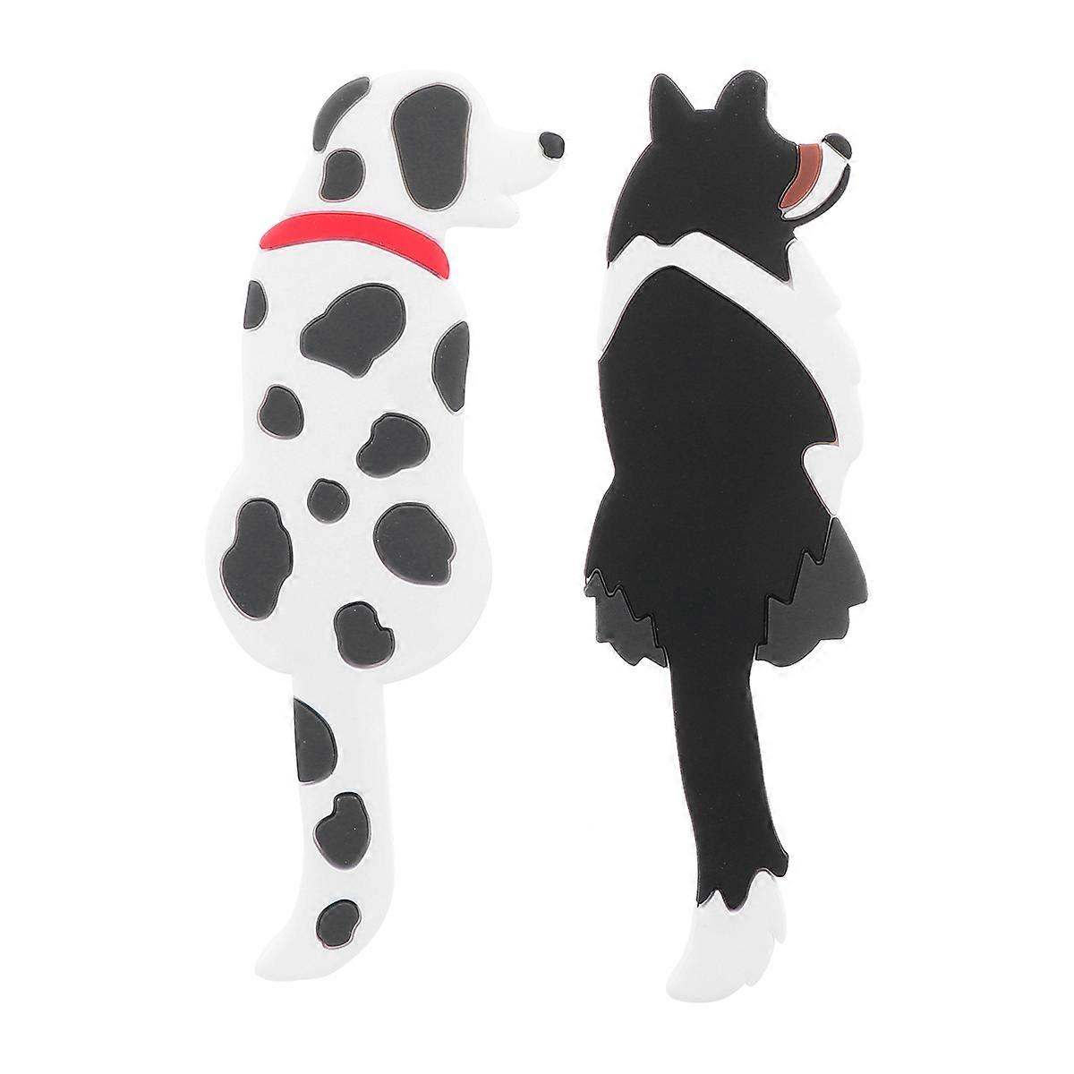 2Pcs Refrigerator Magnet Hooks Cartoon Animals Refrigerator Sticker Hooks