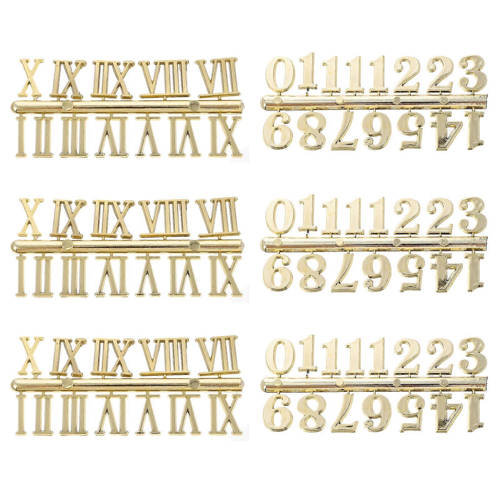 6pcs Digital Clock Number Clock Numerals Replacement Wall Clock Number Parts