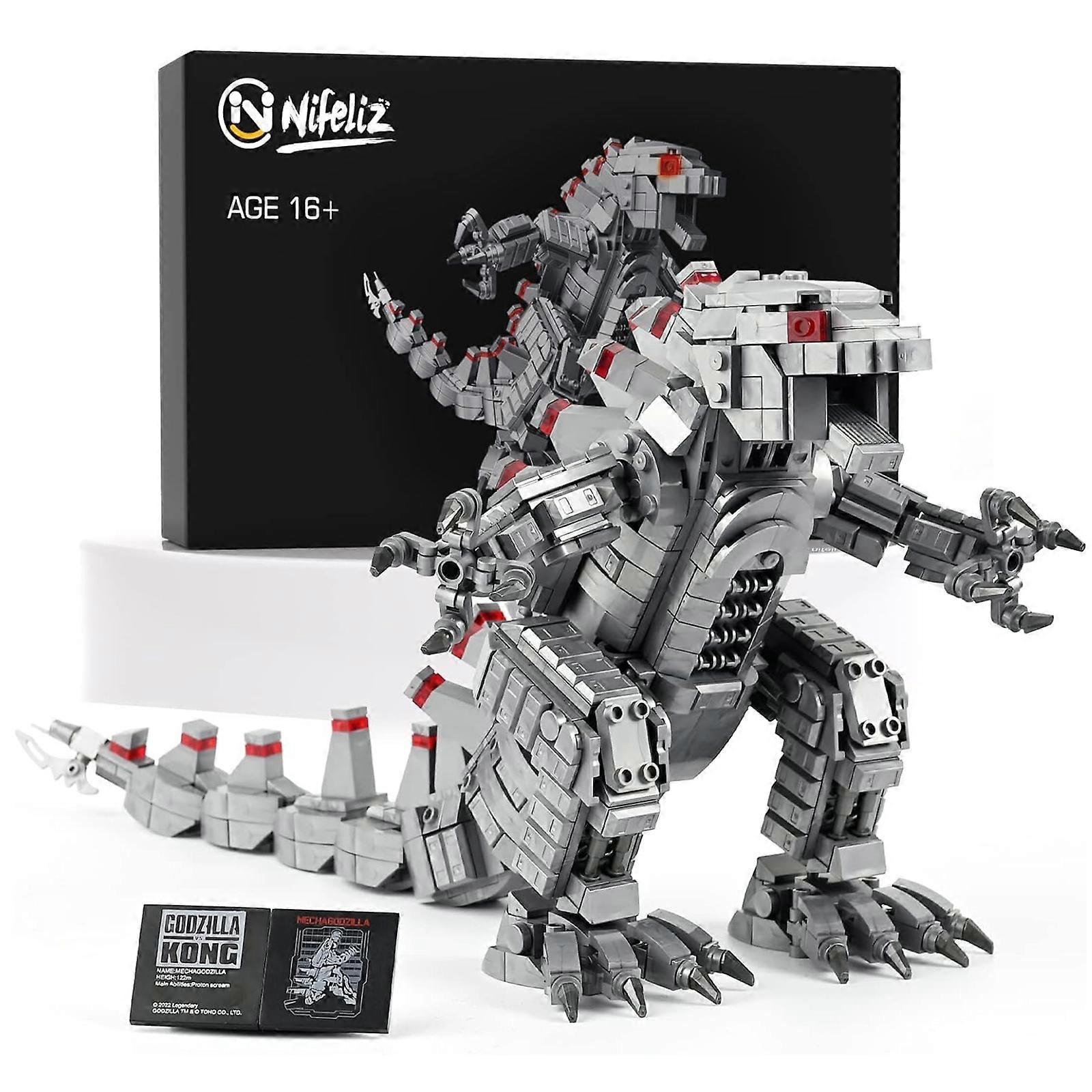 Nifeliz Mechanical Gvdzilla Building Block Set, Collectible Dinosaur Display Piece, Monster Model Toy for Adult Gift Giving (1,072 Pieces)
