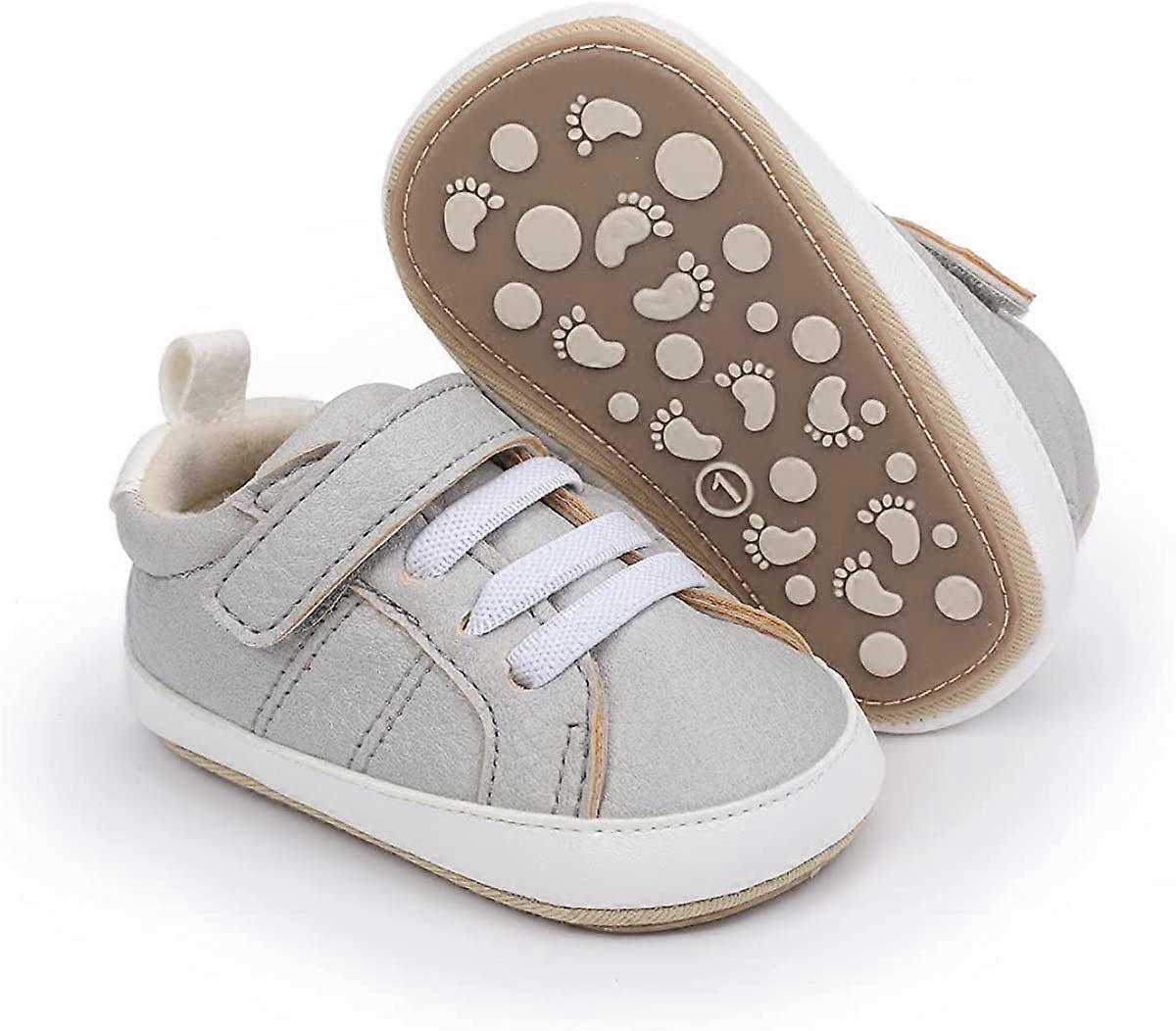 Zapatillas de cuero para bebés, bebés, niños, niñas, suela de goma suave y  antideslizante, primeros zapatos de mocasines para recién nacidos, zapatos 