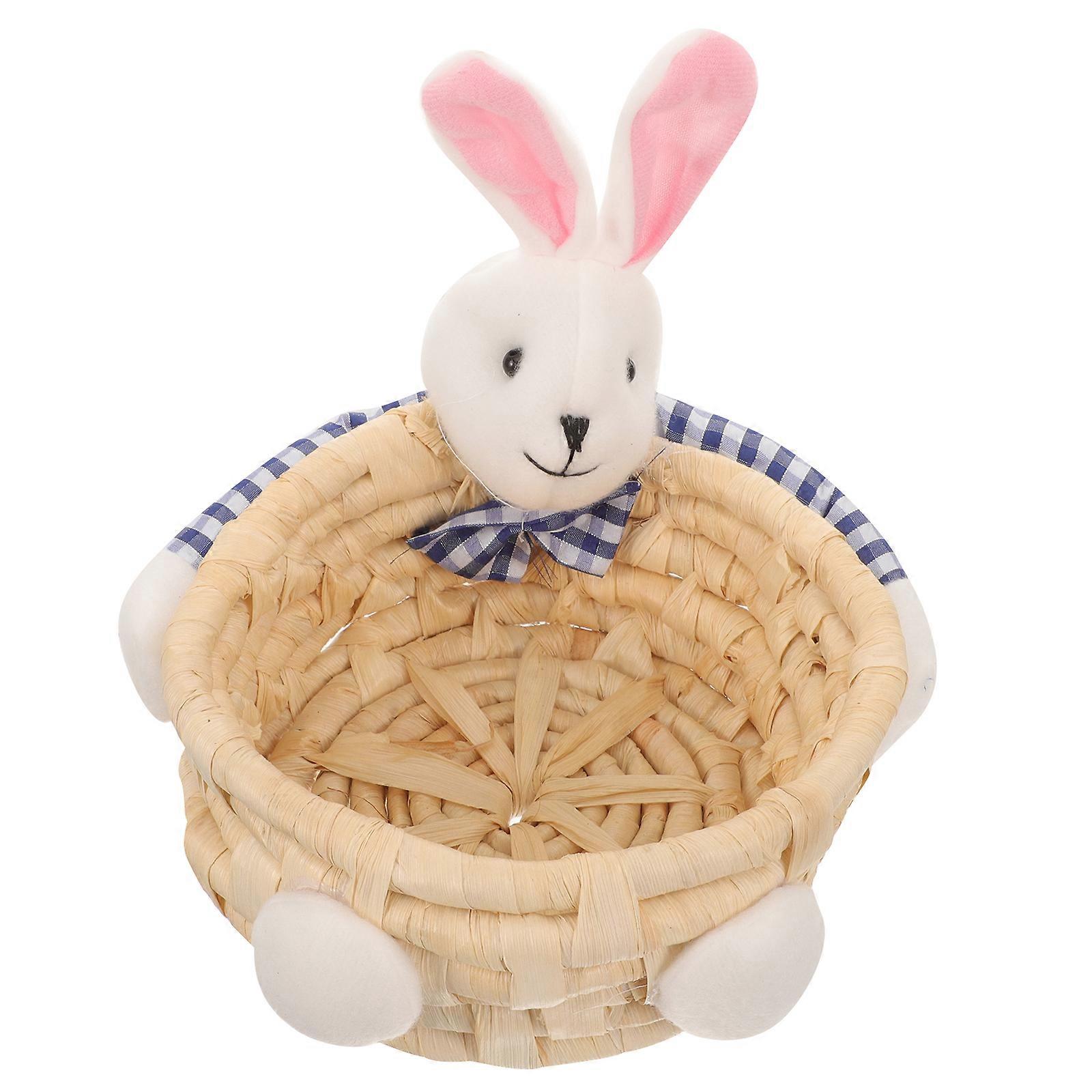 パストラルスタイルメイクアップバスケット多目的スナックホルダーホーム雑貨整理バスケット