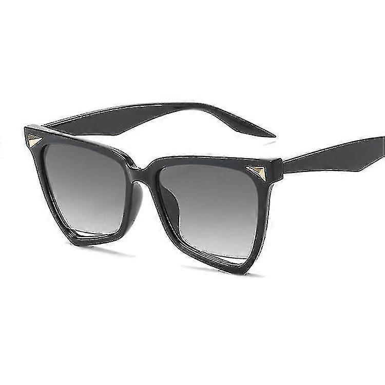 Big Square Sun Glasses Fe Uv400 Transparent Frame
