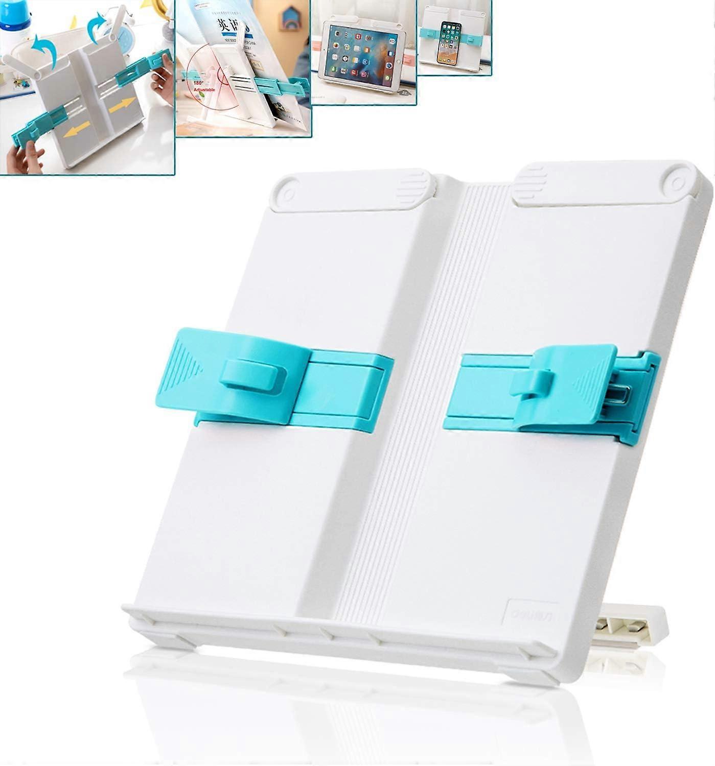 New product,Adjustable Book Stand, Sturdy Book Holder for Reading Hands Free, Page Paper Clips Recipe Cookbook