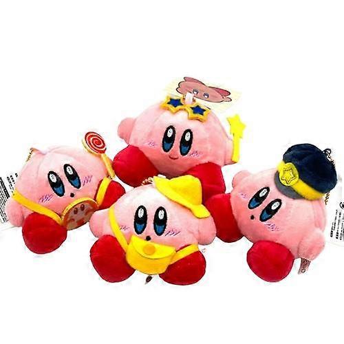 12 قطعة الكلاسيكية الوردي كيربي لطيف الكرتون أفخم دمية لعبة سلسلة المفاتيح دمية قلادة