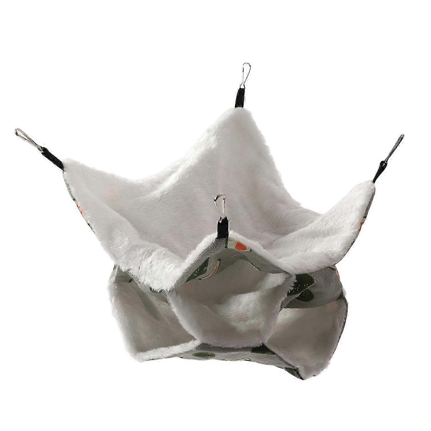 Pet Cage Hammock 3 Layer Breathable Plush Small Pet Hanging Bed for Hamster Sugar Glider