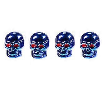 4pcs universal pneus válvula haste tampas carro caveira estilo anti-ferrugem núcleo de cobre tampa da válvula para motocicleta carro roda tampas de pneus
