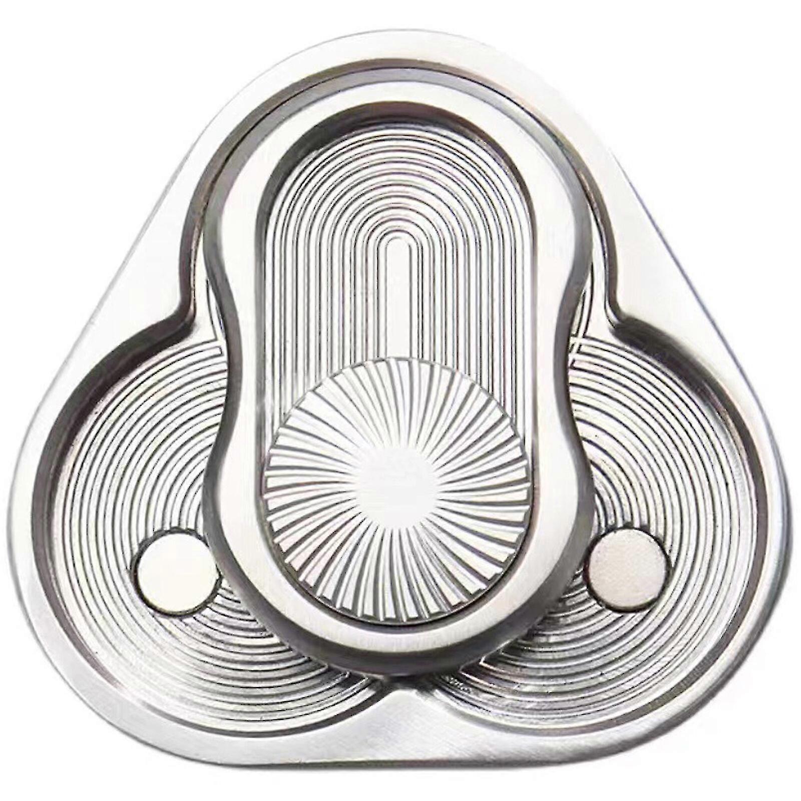 Magnetic Slider Fidget Toy - Triangle Metal Silver - Boredom Killing Time Stress Relief Toys