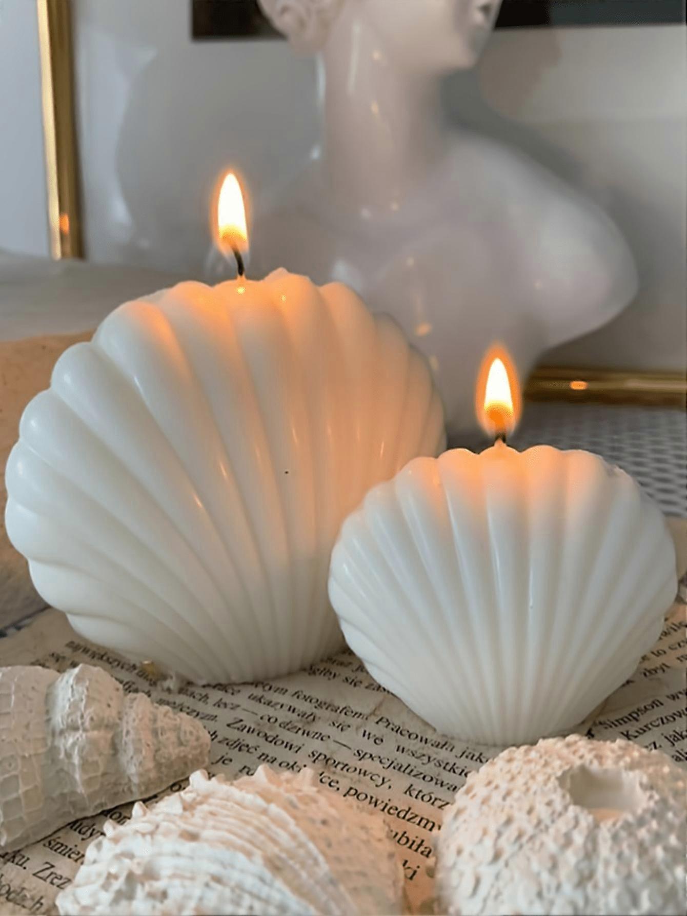 1pc 3D Ocean Shell Candle Silicone Mold DIY Crystal Epoxy Resin Mould, Handmade Candle Making Tool