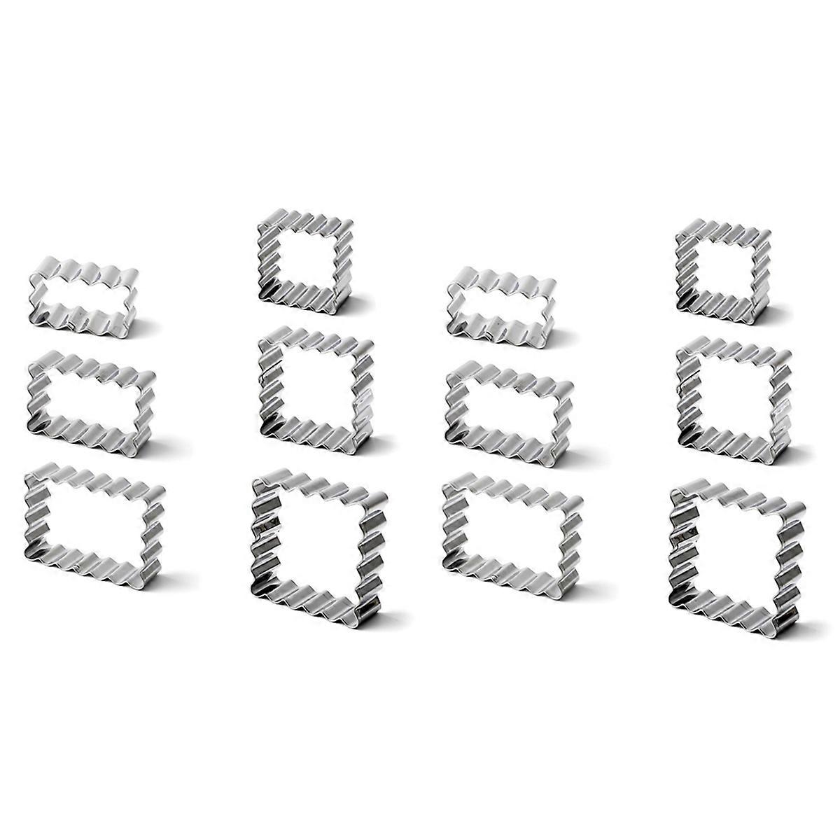 Blessing Frame Cookie Mold Wave Rectangular Cookie Cutter Wedding Fondant Cake Decoration Baking Mo