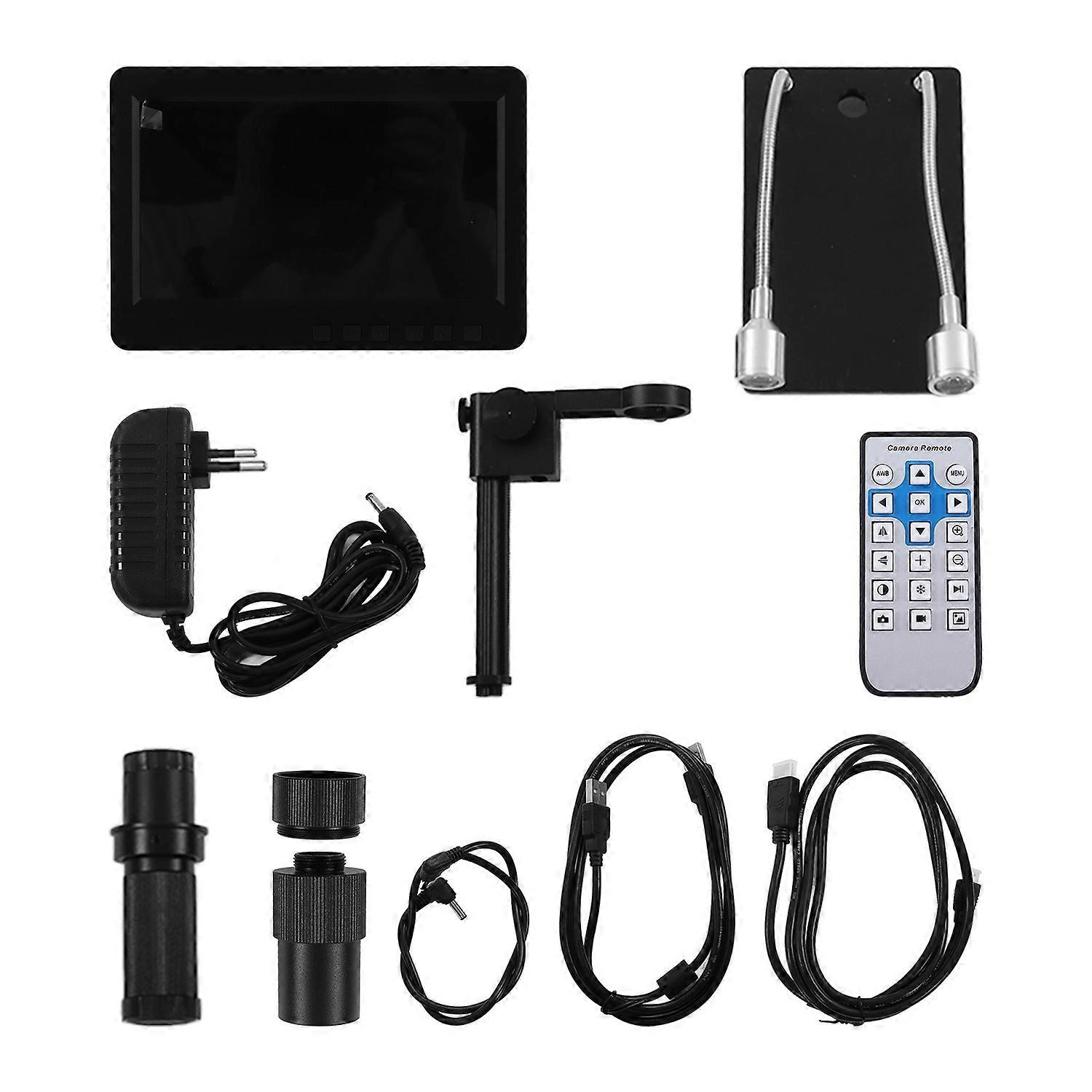 26MP 1080P 7in Digital Microscope 8X‑150X Zoom Lens Continuous Amplification for Scientific Research