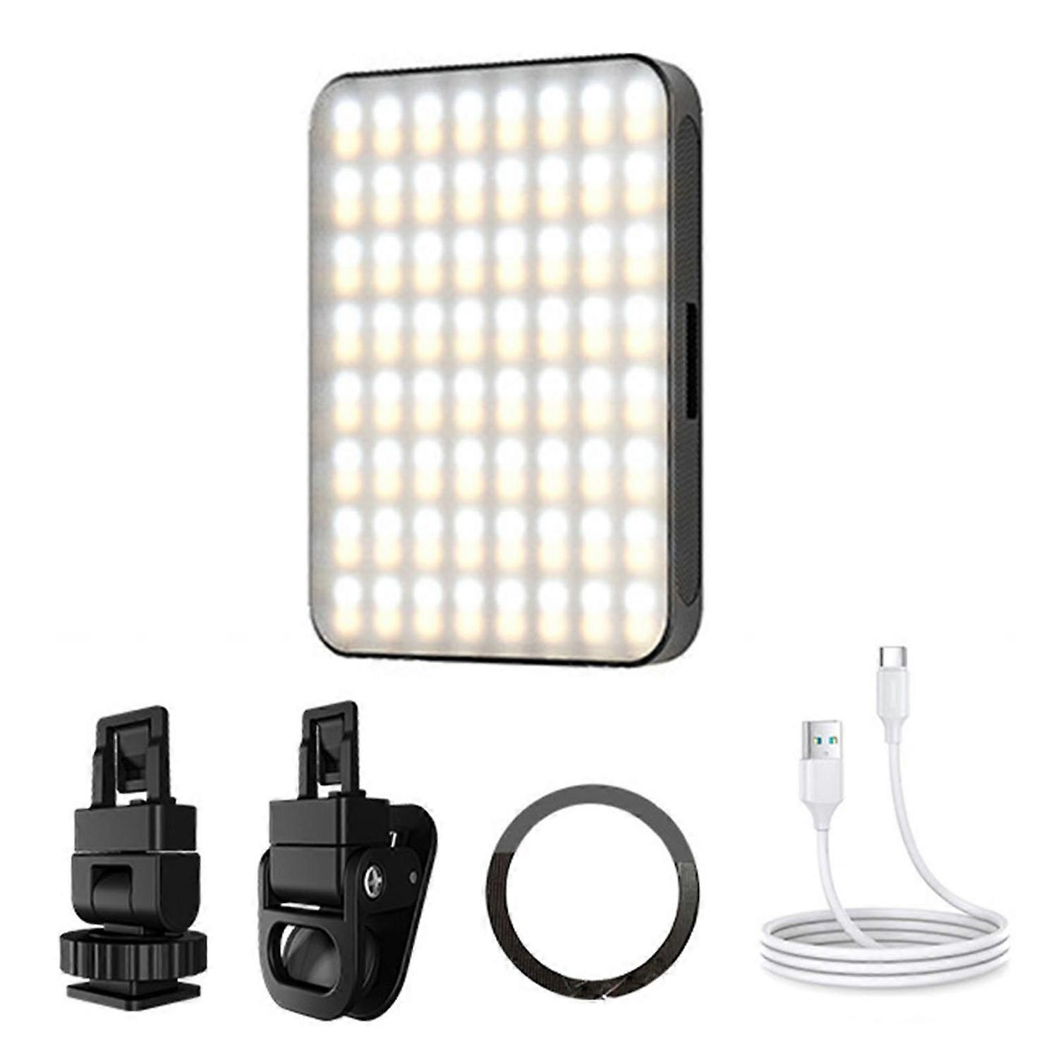 LED Fill Light with Phone Clip Cold Shoe Super Bright 3 Light Modes Flicker Free Portable