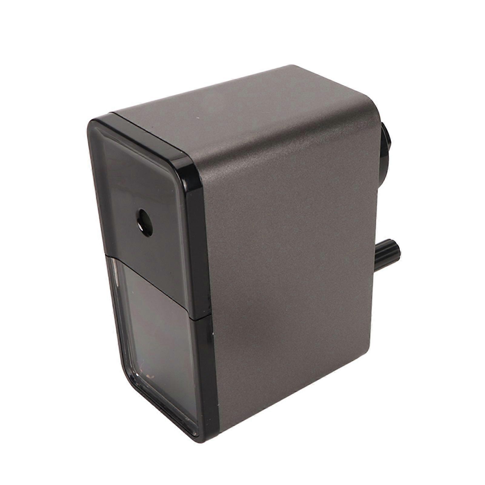 Sketch Pencil Sharpener Adjustable Thickness Efficient Safety Hand Crank Pencil Sharpener for Sketching Pencil Charcoal Pencil Black