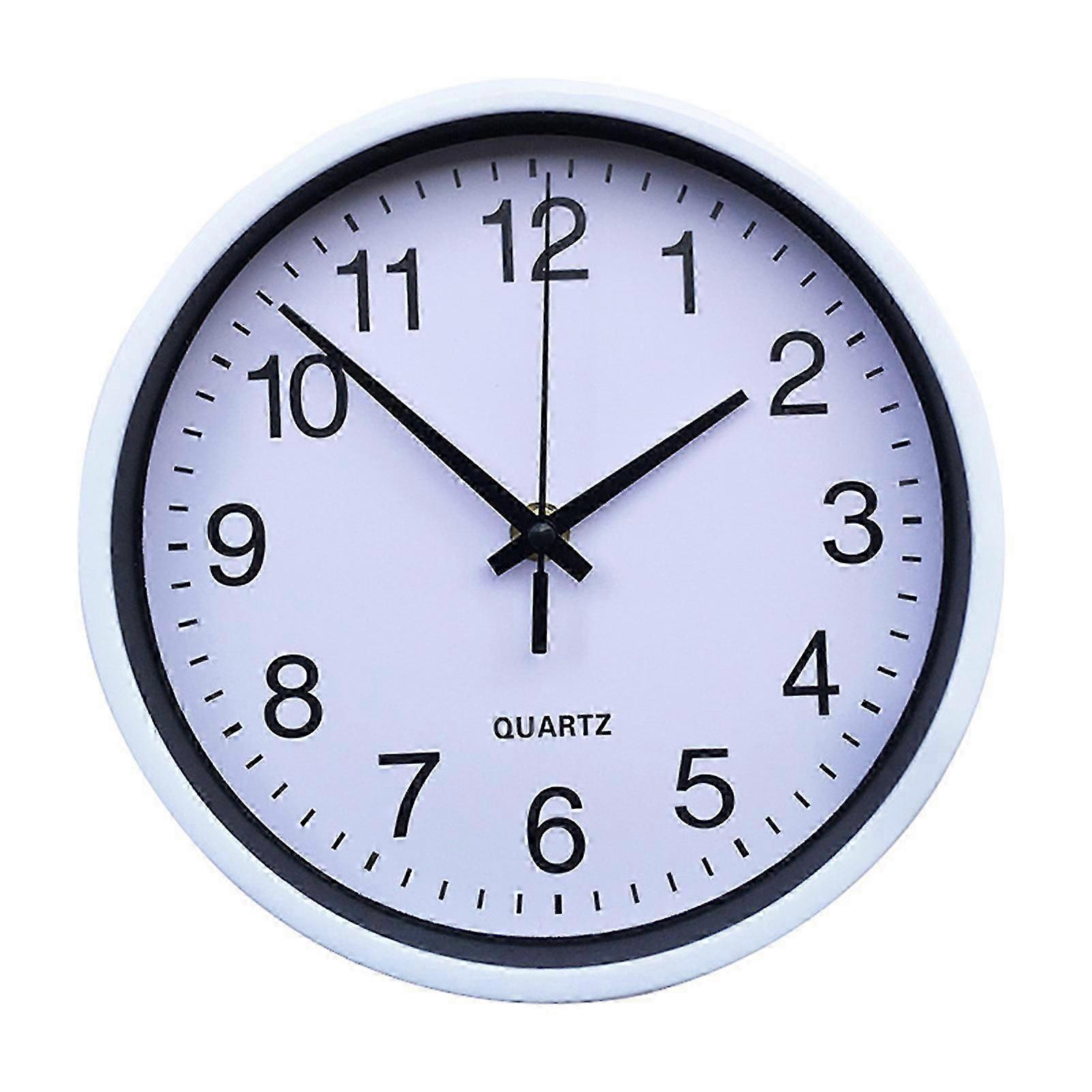 8 Inch Wall Clock Silent Non-Ticking Hanging Clock Large Number Round Clock for Home Office Decoration QingHai
