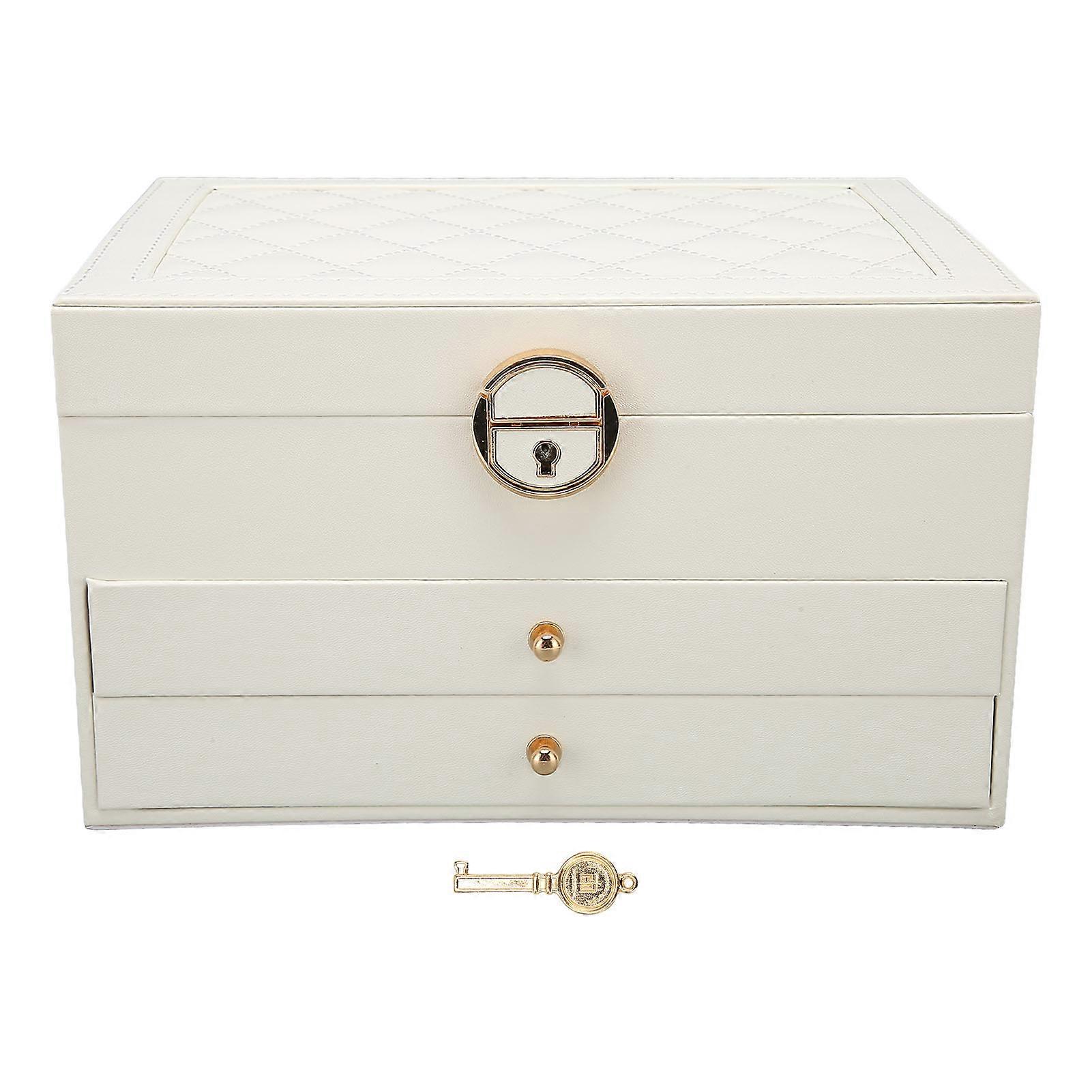 PU lederen sieradendoos, 2-laags organizer