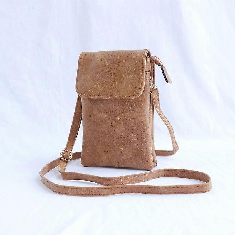 1 Stück mattierte Umhängetasche - hellbraun