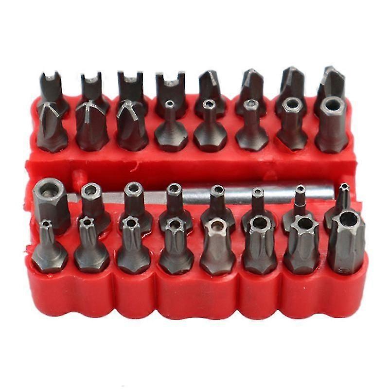 33Pcs Security Bit Set with Extension Bit Holder Tamper Star Screwdriver Bits Set Quick Release Bit Holder