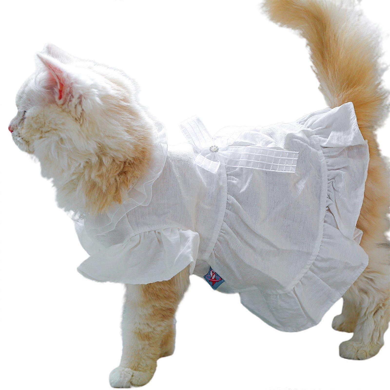 子犬ビッグデイドレススカート犬ウェディングスカートウェディングドレスフリル子犬と猫の結婚式ホリデーS