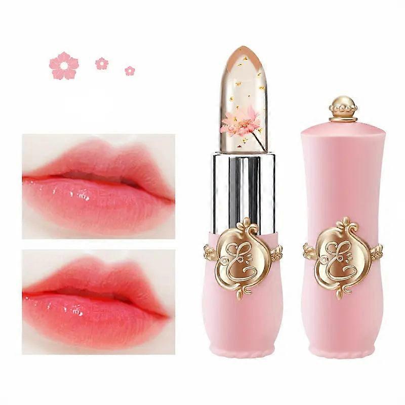 Nnetm Flower Jelly Lipstick Temperature Change Moisturizer Long Lasting Lip Gloss Lip Balm Awo78983