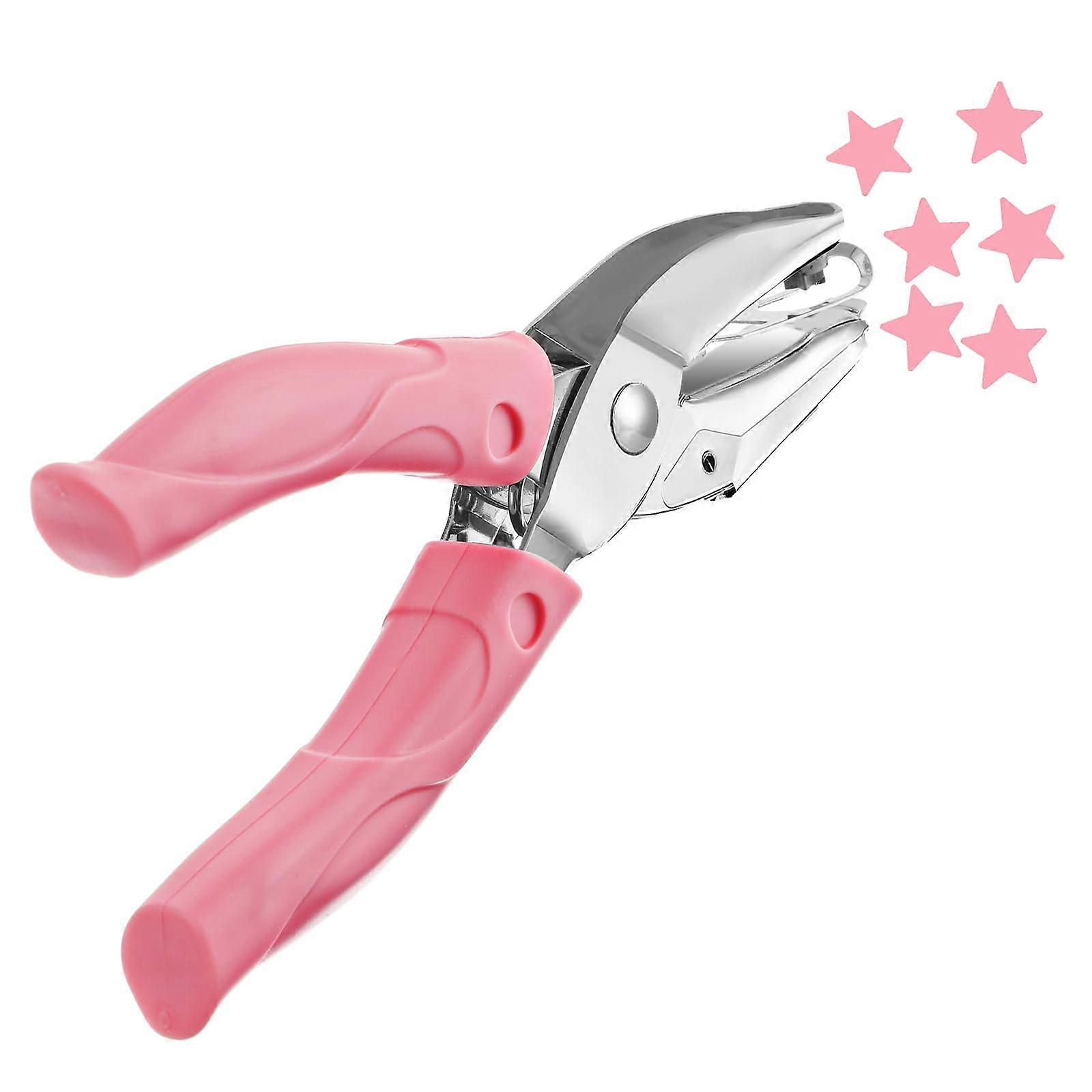 Small Hole Metal Handheld Craft Star Shape Hole Punch for DIY Projects Office Tags 1/4 Inch