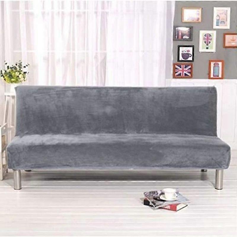 Sofa Bed Cover - Solid Color Gray - Elastic - Size 180-210cm