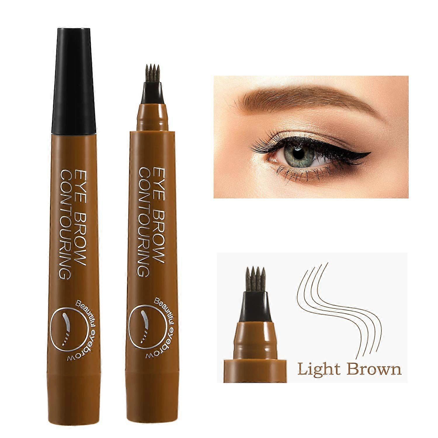 Eyebrow Tattoo Pen Waterproof Microblading Eyebrow Pencil with a Micro-Fork Tip Applicator Creates Natural