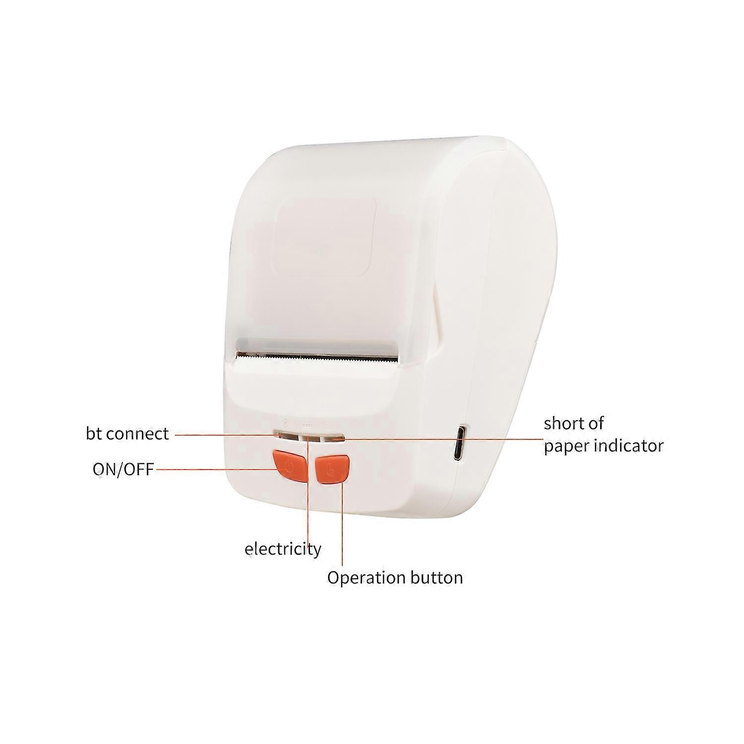 Bisofice Receipt Printer Portable 58mm Mobile Thermal Printer Wireless BT Mini Bill Ticket Printing 