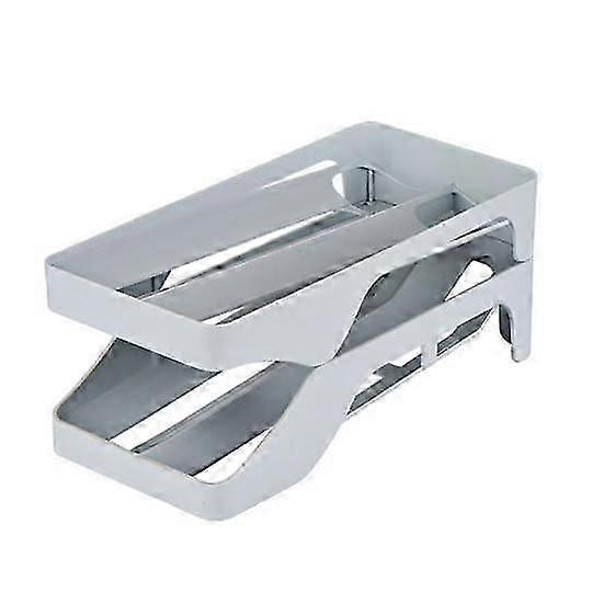 4-Layer Rolling Egg Dispenser Storage Rack Large Capacity Automatic Rolling Design Space-Saving