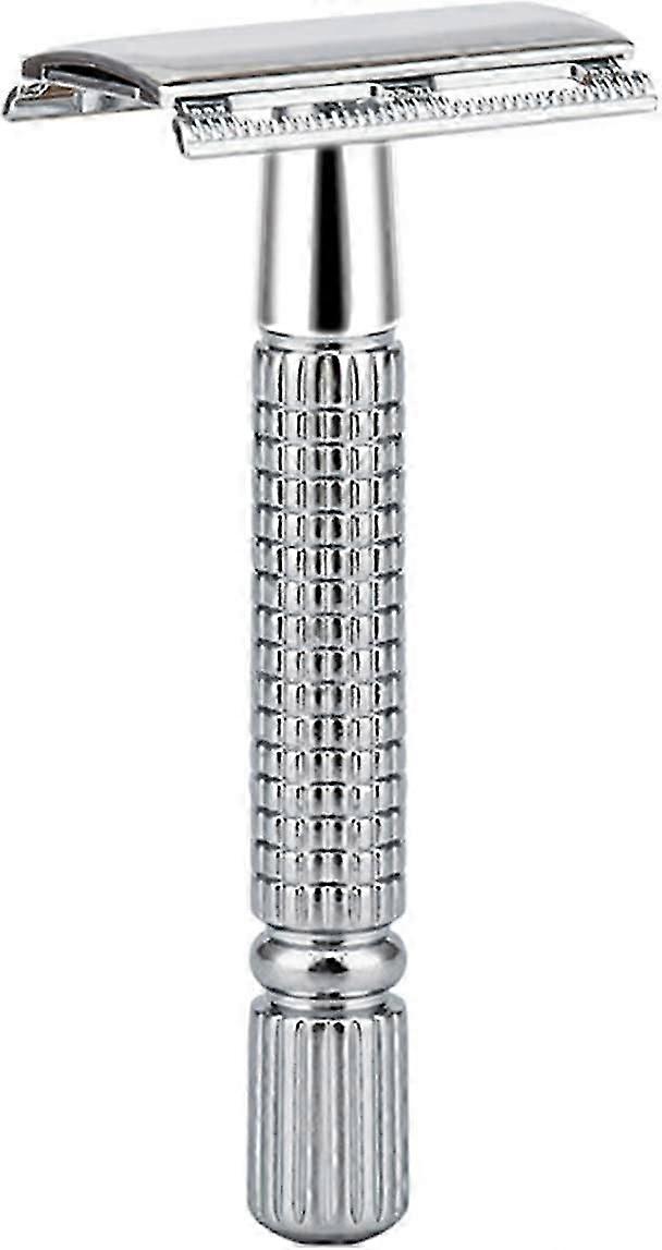 Classic Safety Razor Double Edge Reusable Manual Short Handle Aggressive Stainless Shaver for Wet Shaving Barber Beard Bikini