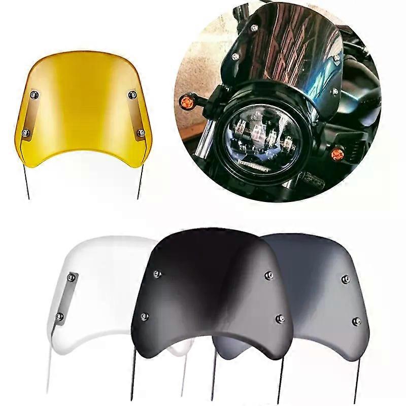 4colors Motorcycle Windshield Wind Deflector Windscreen Universal compatible for Suzuki 6.5"-9.45" Headlight MAXP