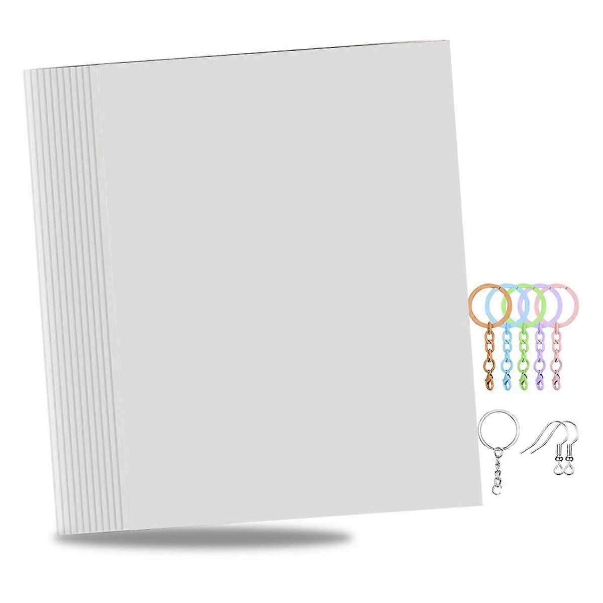 Printable Heat Shrink Sheets, Printable Shrink Plastic Sheet Films Shrink Paper for DIY Crafts, Jew