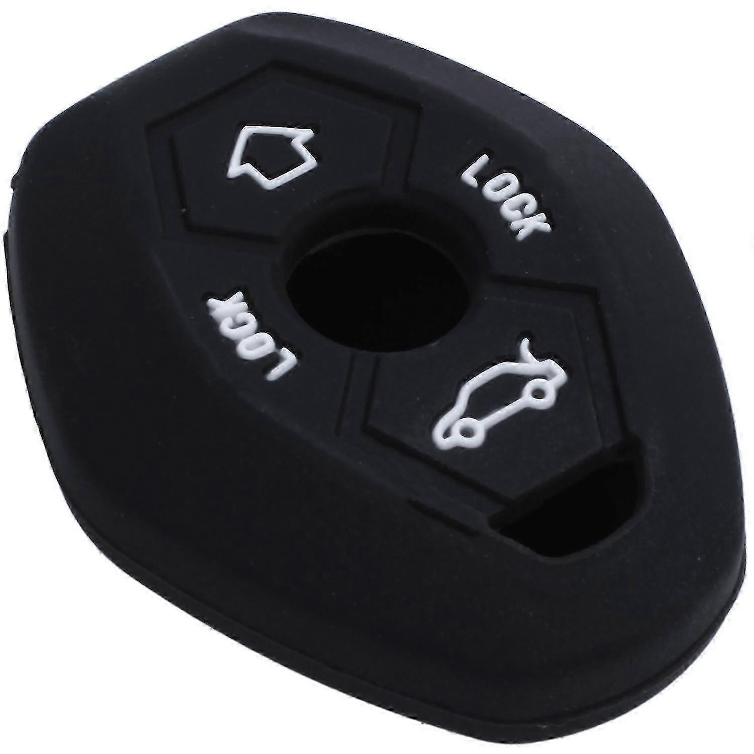 3 Button Remote Key Fob Silicone Case Cover Compatible E46 E39 E63 E36 E81x5 Z3 Z4, Black