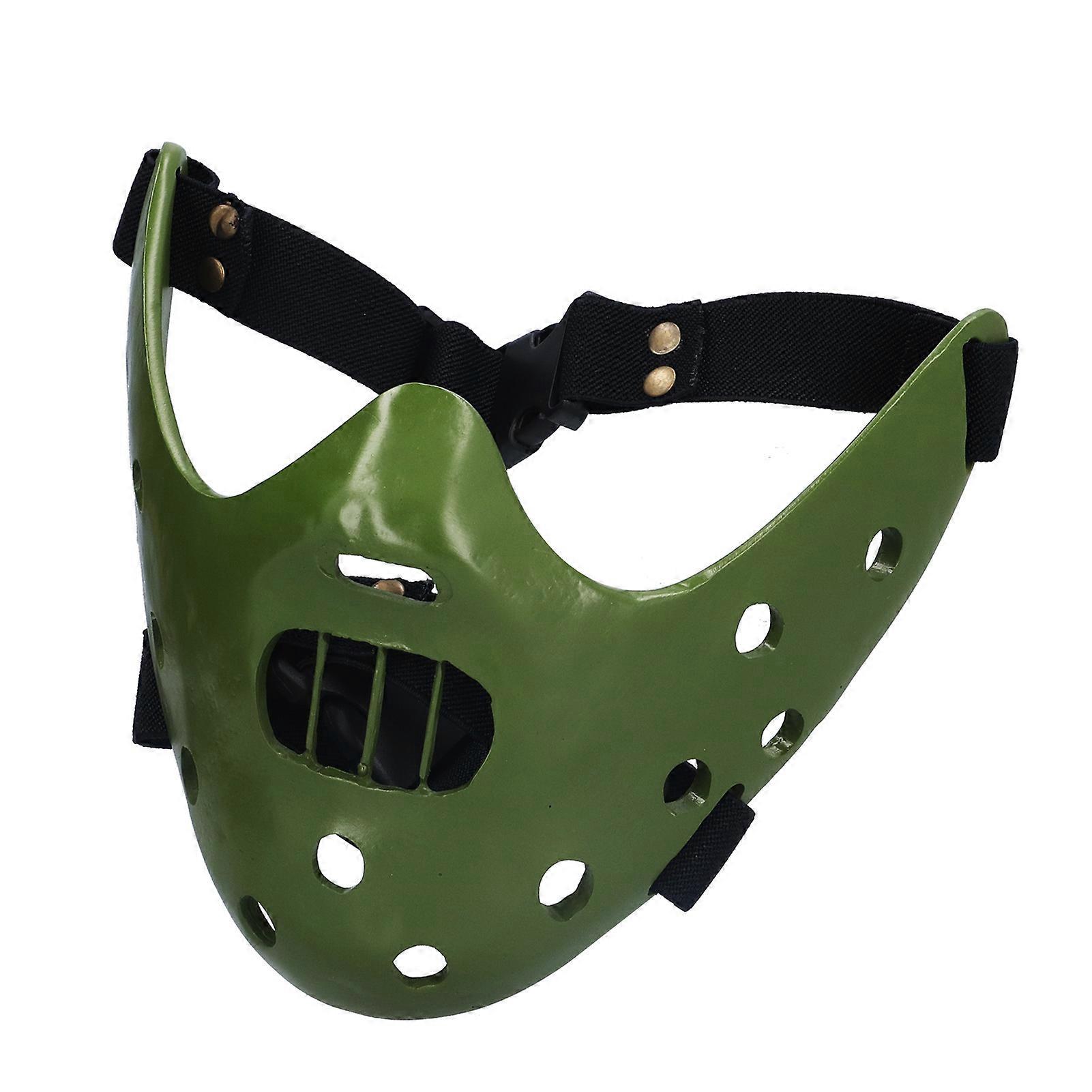 Resin Mask Cool Unique Design Adjustable Breathable Repeated Use Hannibal Lecter Face Mask for Halloween Carnival