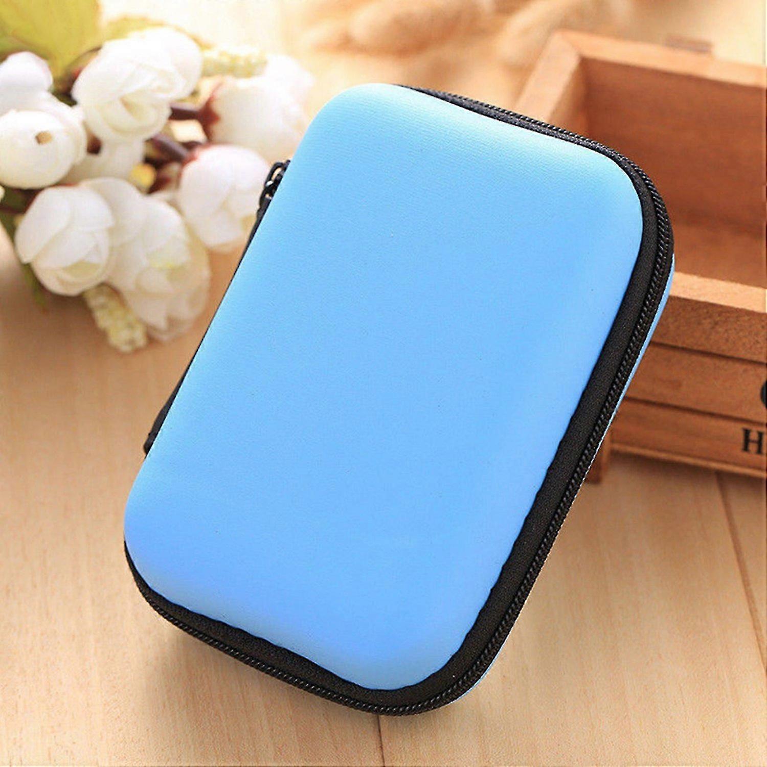 Earphone Case Zipper Closure Portable EVA Space-saving Storage Pouch for Travel