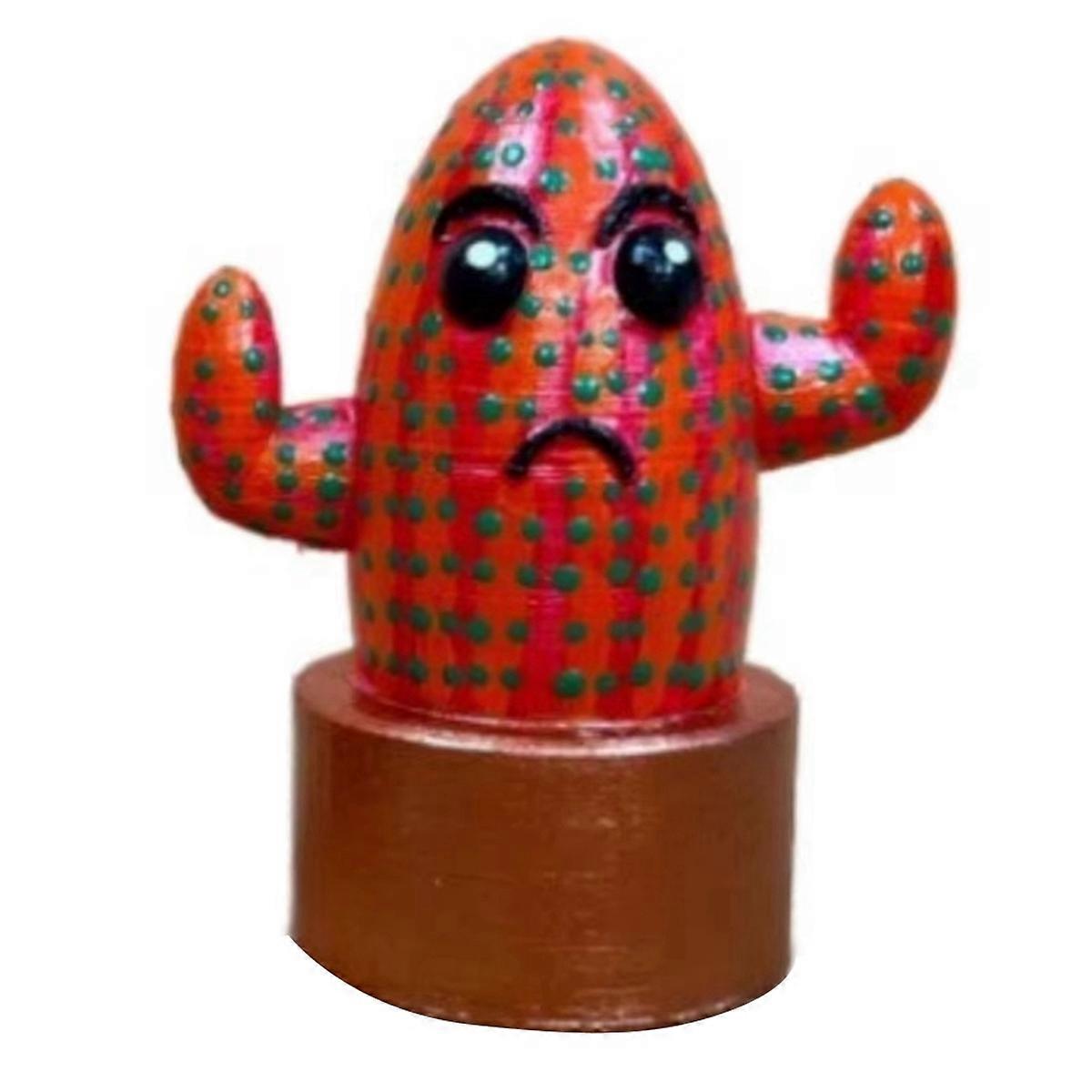 Cactus Doll Big Eye Cactus Miniature Unique Mini Desktop Cactus Ornaments Room Decoration A