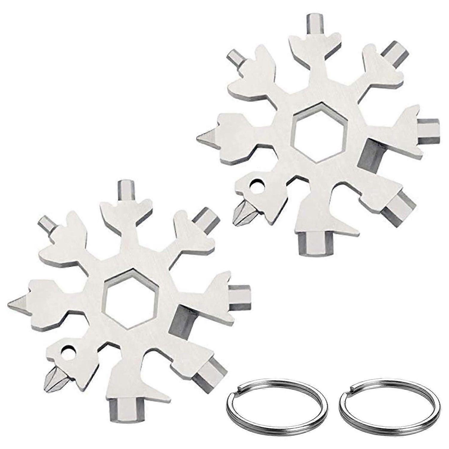 Mini clés portables en forme de flocon de neige en acier inoxydable