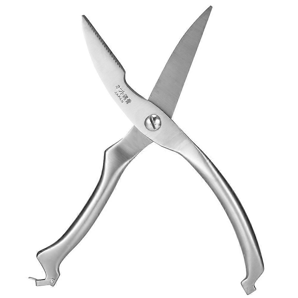 Safety Lock Kitchen Scissors, Spring Loaded Handle for Reduced Hand Fatigue, Stainless Steel Construction for Durability and Rust Resistance