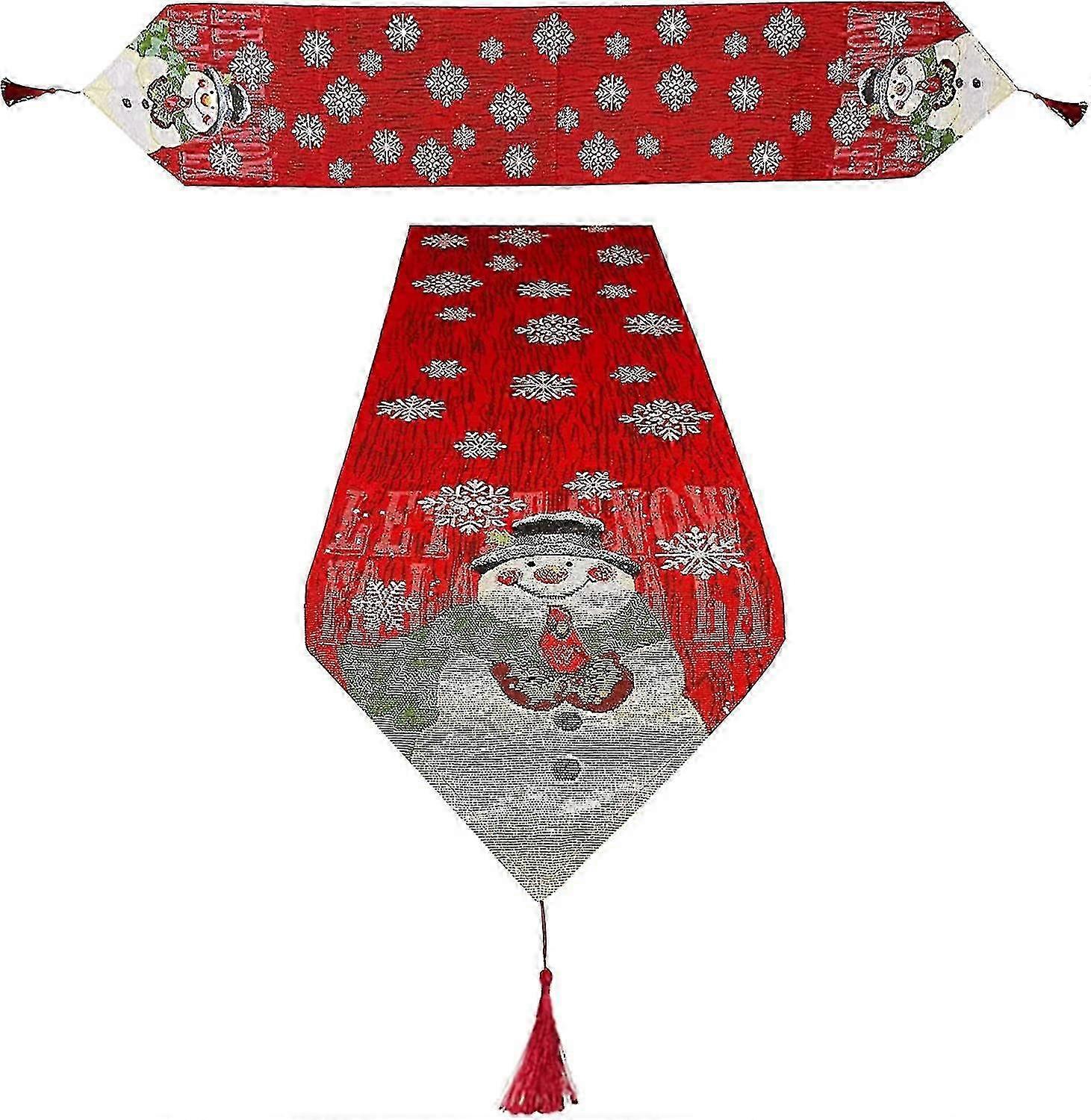 1pcs Table Runner Snowman Tablecloth