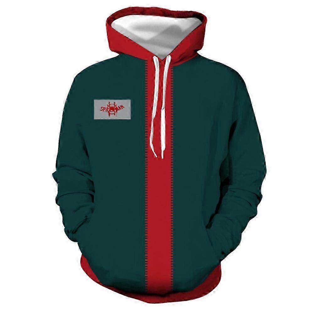 Spider Miles Morales Jacket Cosplay Costumes For Adult Hooded Hoodies Coat Pants Plus Size 3d Sweatshirts