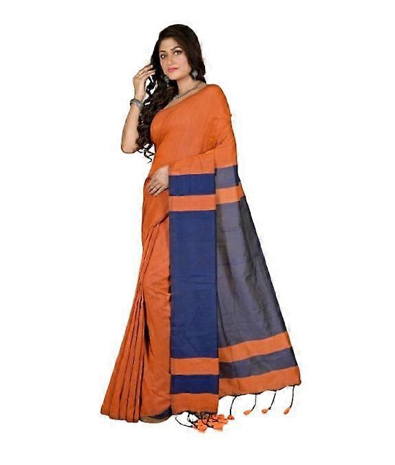 BRYNBRIT Women's Traditional Bengal Handloom Lightweight Pure Cotton Saris For Party