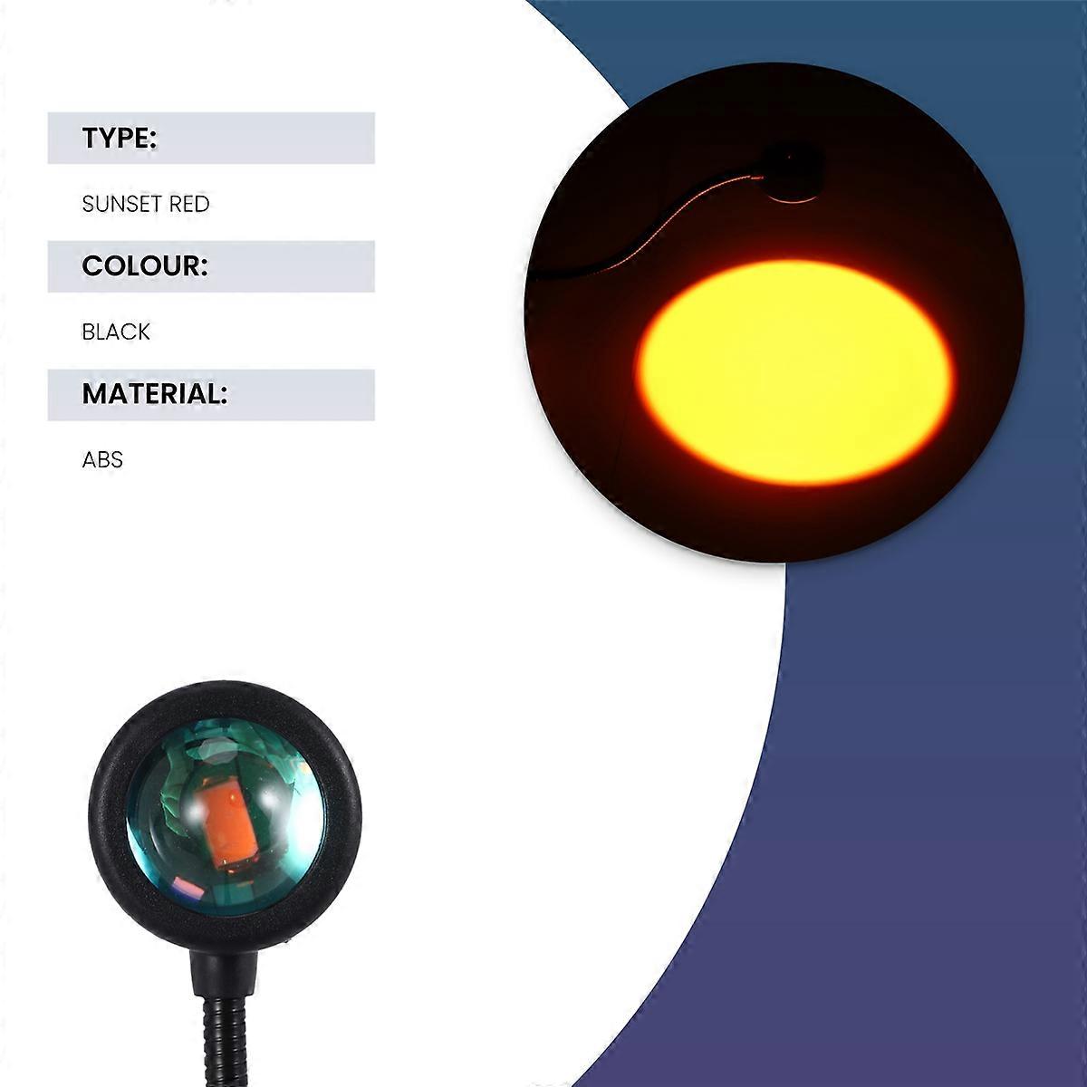 LED USB Sunset Lamp Night Light Projector,Sunset Red