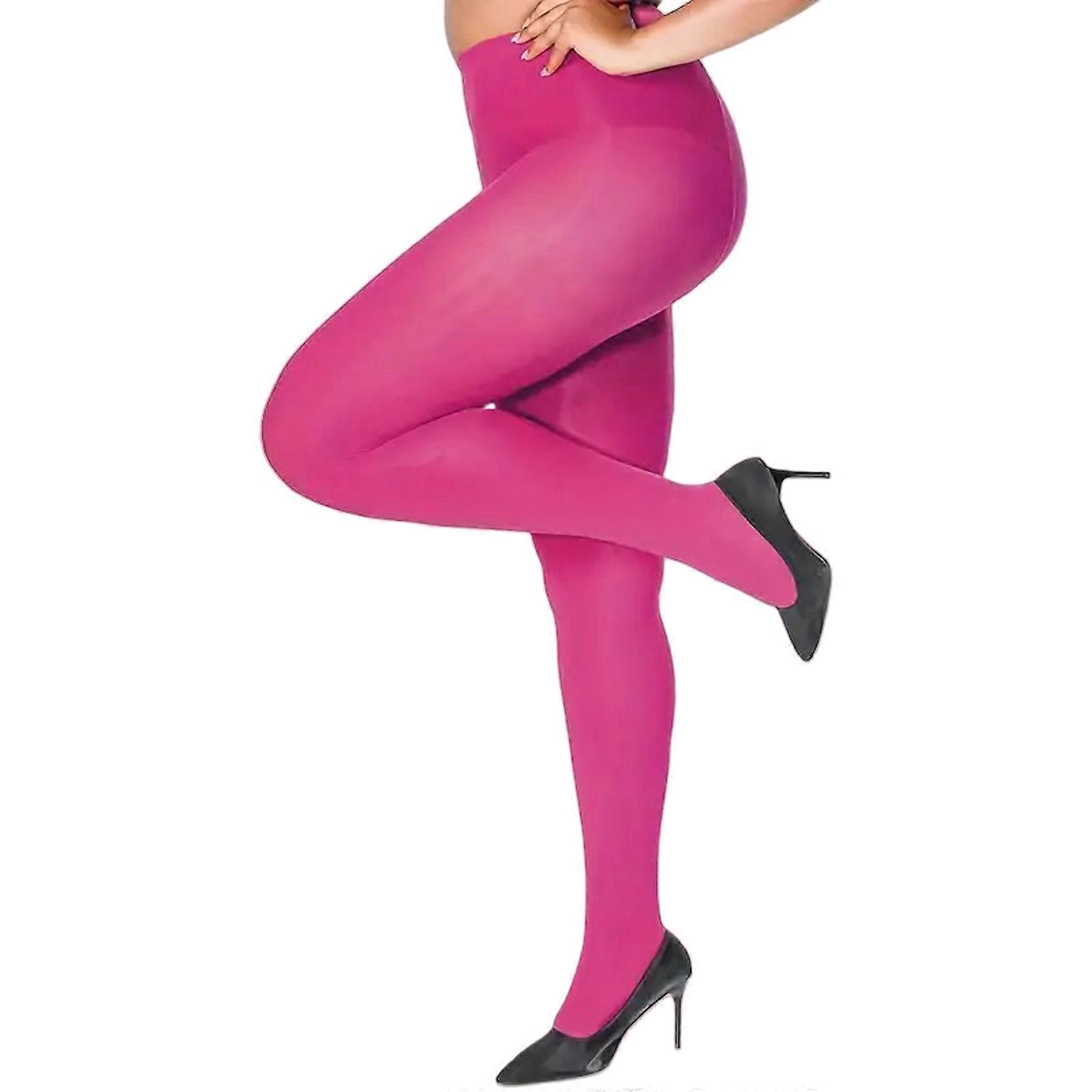 Women's High Waist Multicolor Opaque Tights Large Size Designs