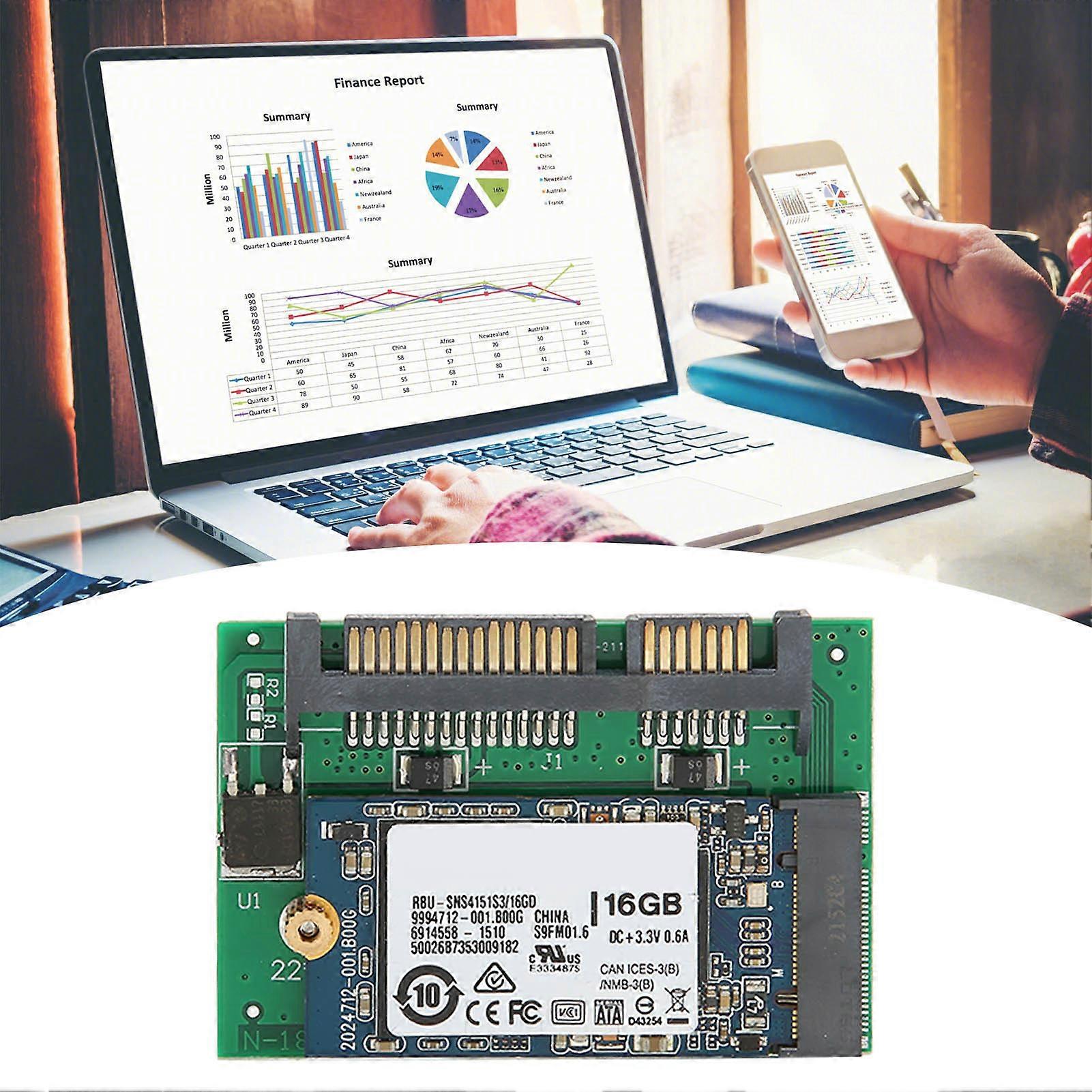 SATA Adapter M.2 SSD 2 in 1 Large Capacity Stable Reliable Portable Plug and Play Computer Accessories 16GB