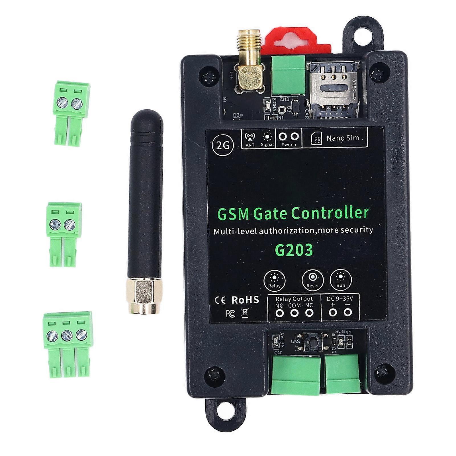 GSM Gate Opener 2G Phone Call SMS APP Control 0‑9999s Delay Closure GSM Remote Switch Door Opener DC9‑36V 1A